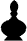 Silhouette of 4" Faceted Perfume Bottle